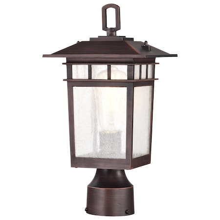 Nuvo Cove Neck Outdoor Small Post Lantern 1 Light Rustic Bronze 60/5955